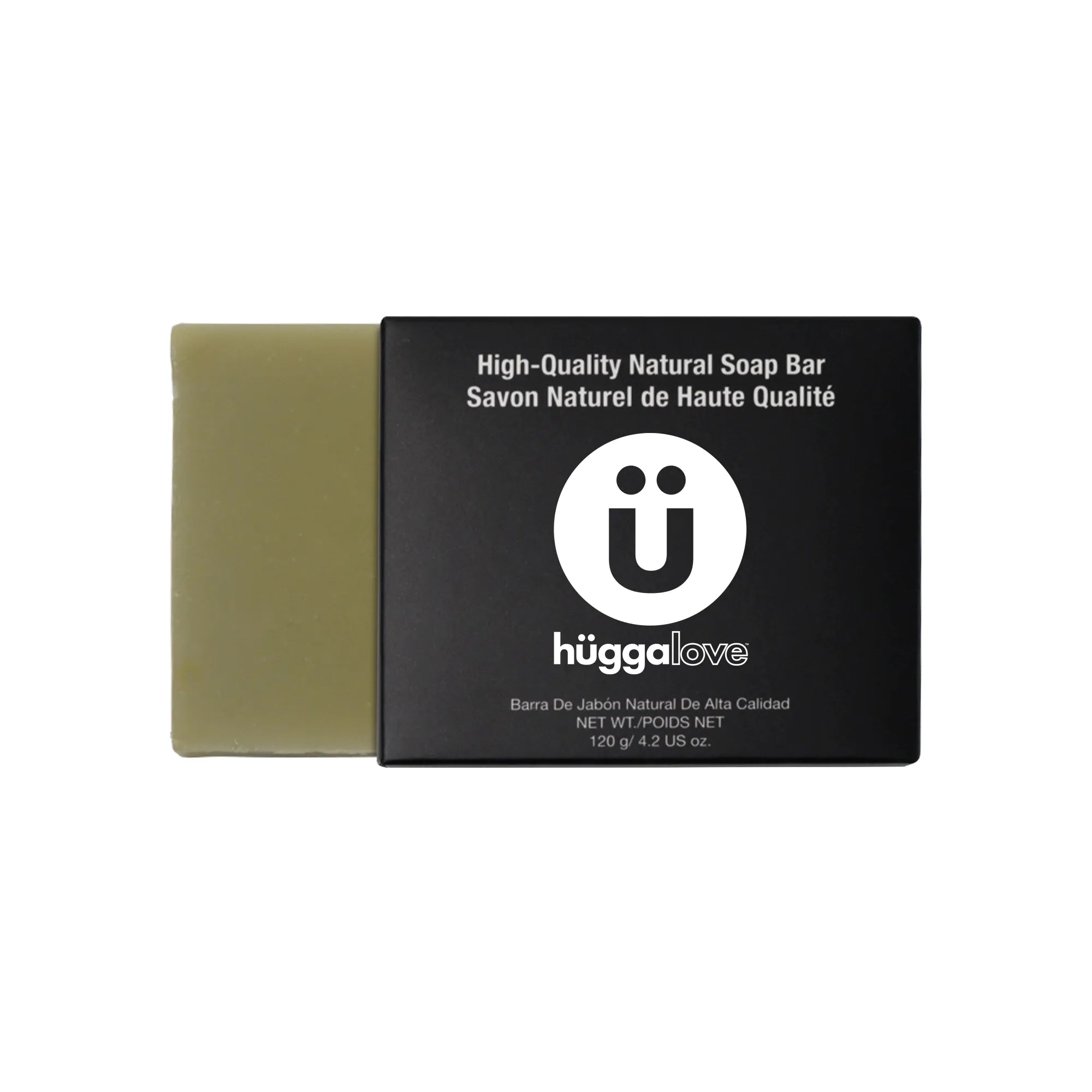 Natural Green Tea Lemongrass Calming Soap bar with green tea leaves and lemongrass, showcasing its natural ingredients and soothing properties.