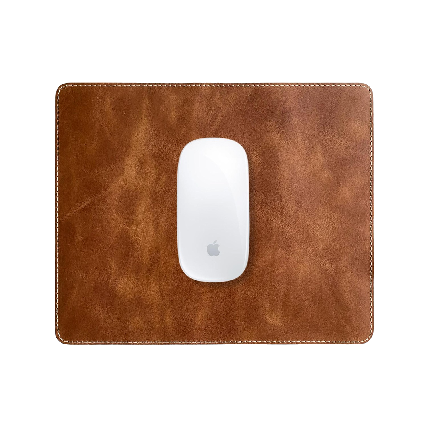 Navada Genuine Leather Luxury Mouse Pad with a smooth surface and suede bottom, elegantly designed for a stylish workspace.