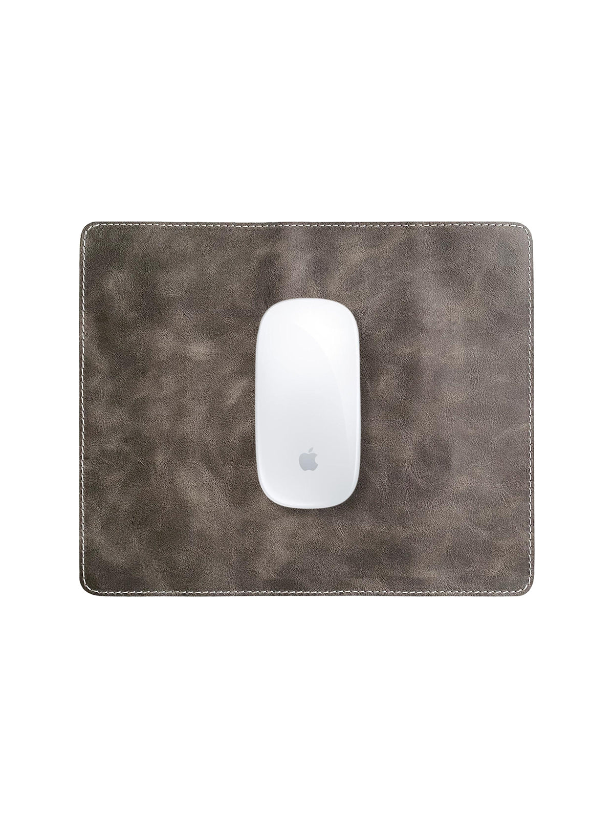 Navada Genuine Leather Luxury Mouse Pad with a smooth surface and suede bottom, elegantly designed for a stylish workspace.