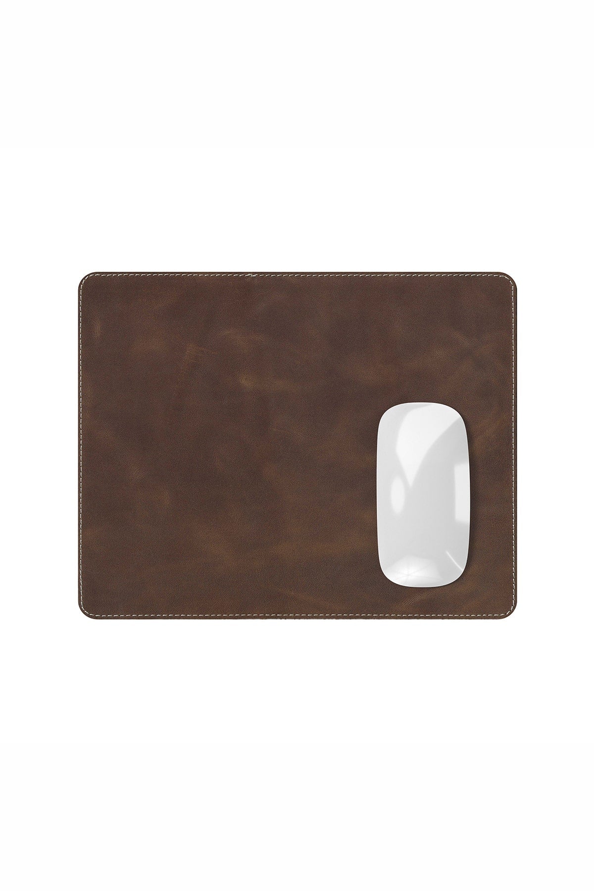 Navada Genuine Leather Luxury Mouse Pad with a smooth surface and suede bottom, elegantly designed for a stylish workspace.