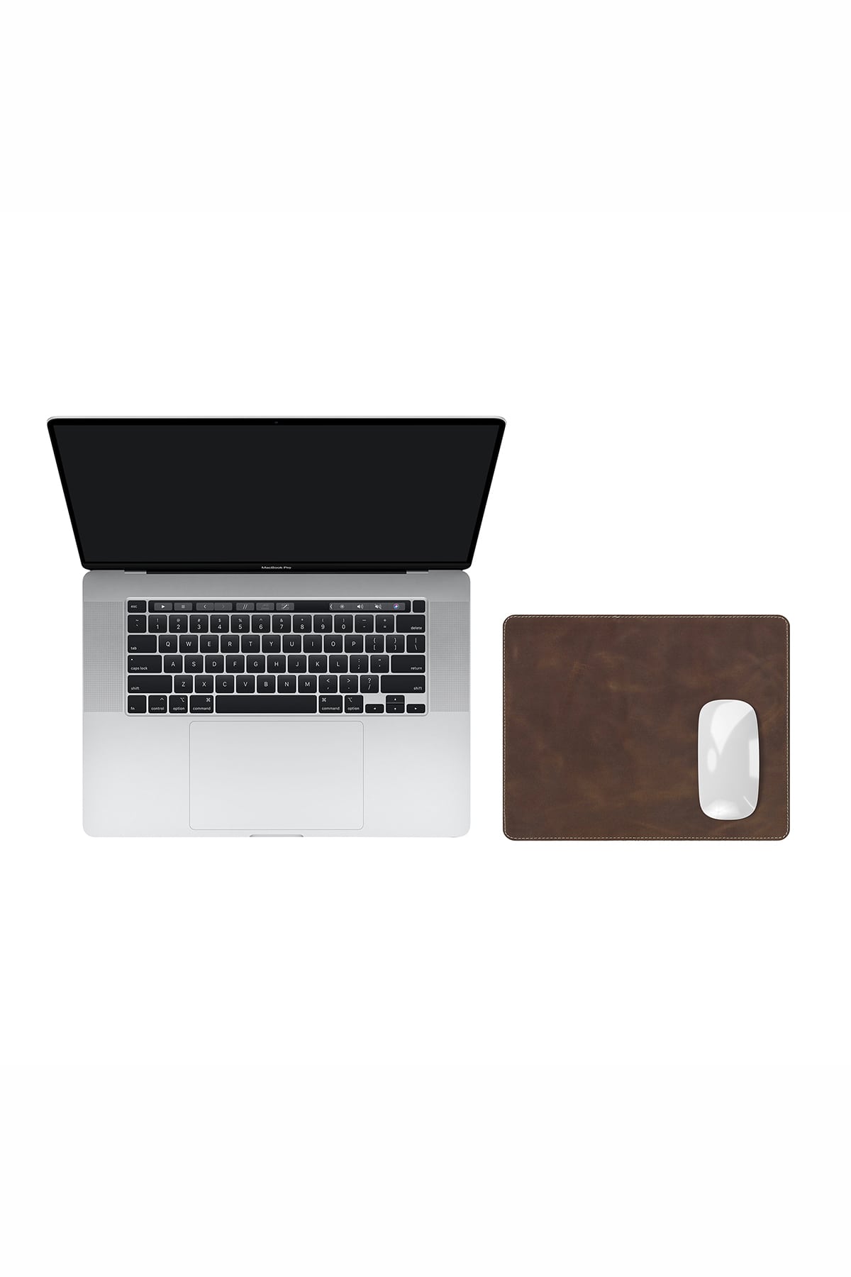 Navada Genuine Leather Luxury Mouse Pad with a smooth surface and suede bottom, elegantly designed for a stylish workspace.