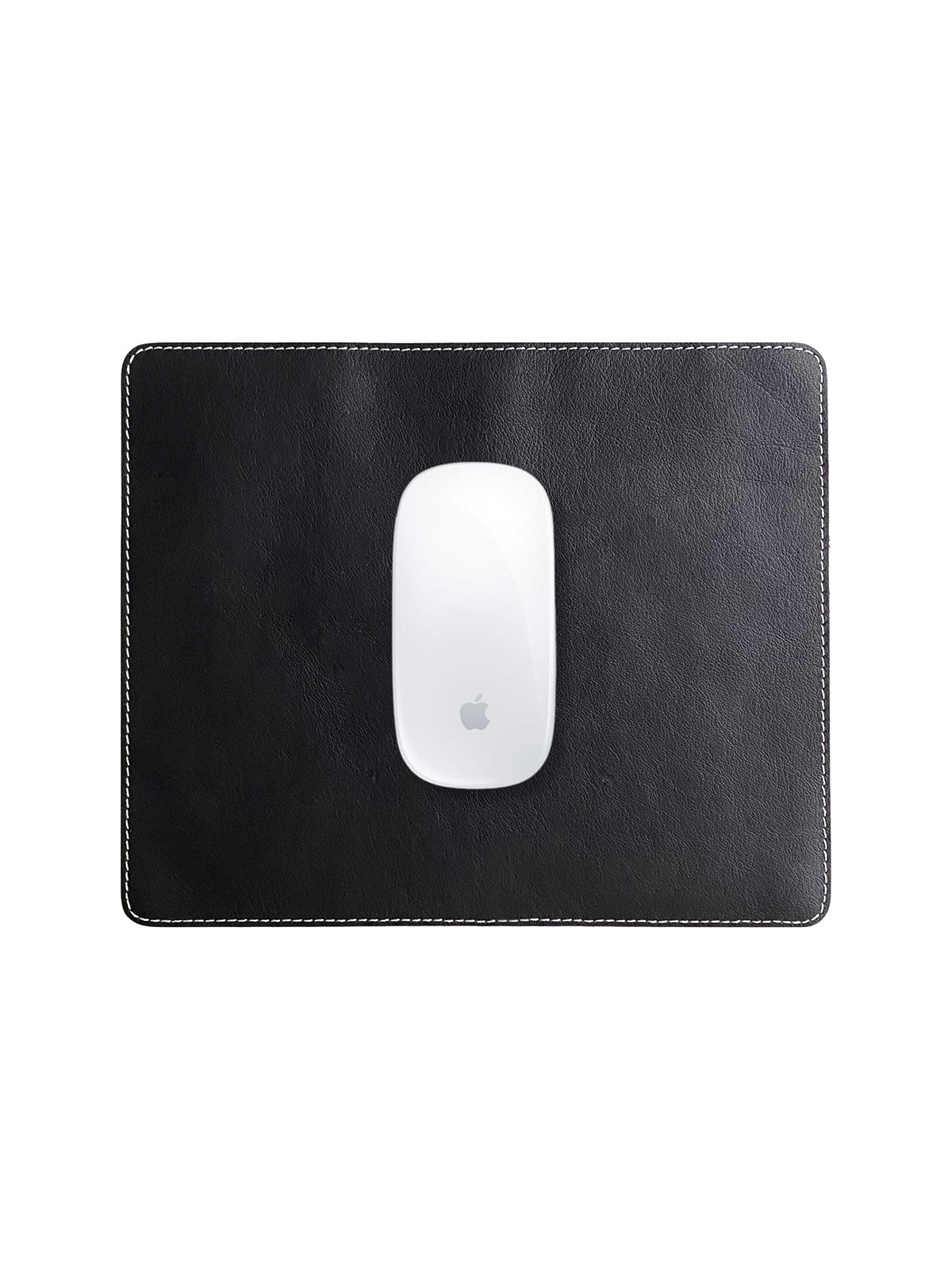 Navada Genuine Leather Luxury Mouse Pad with a smooth surface and suede bottom, elegantly designed for a stylish workspace.