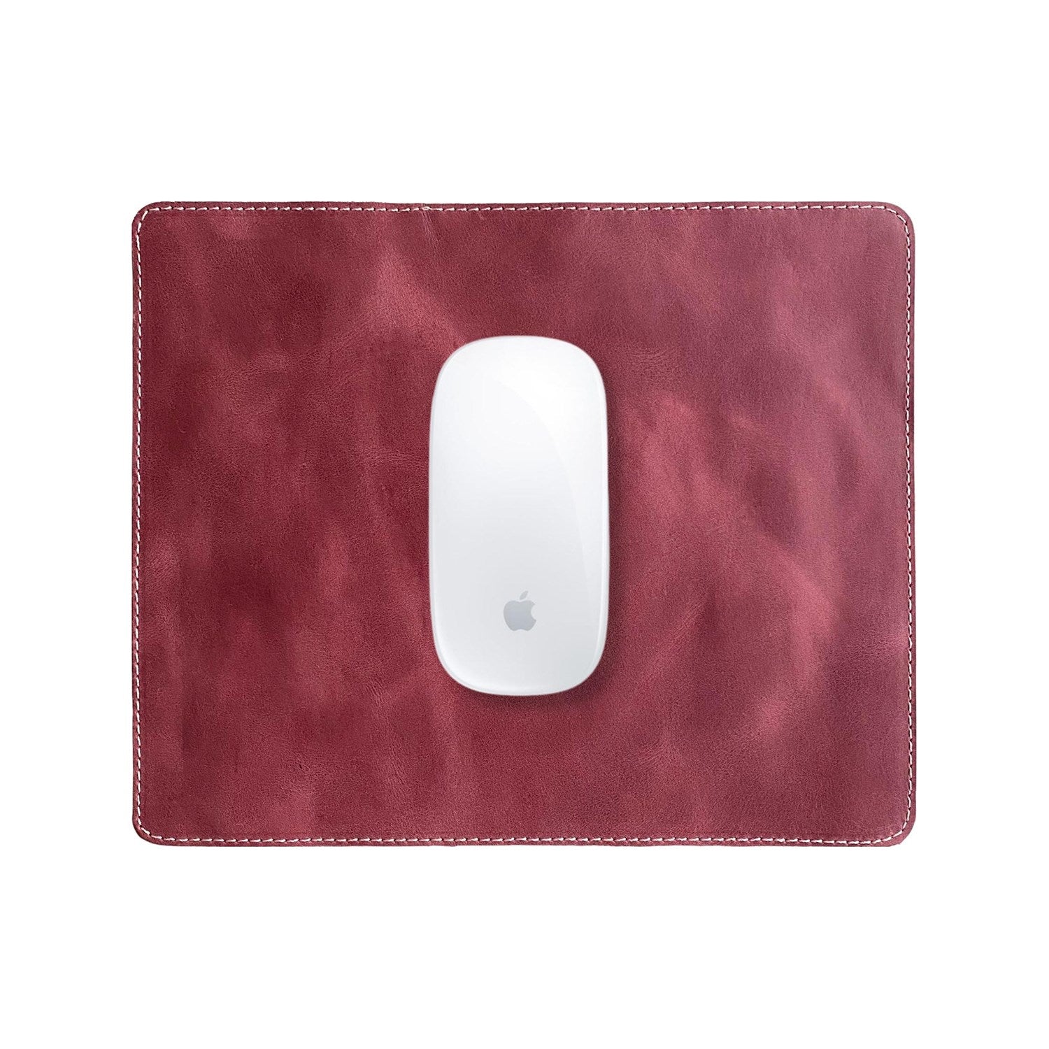 Navada Genuine Leather Luxury Mouse Pad with a smooth surface and suede bottom, elegantly designed for a stylish workspace.