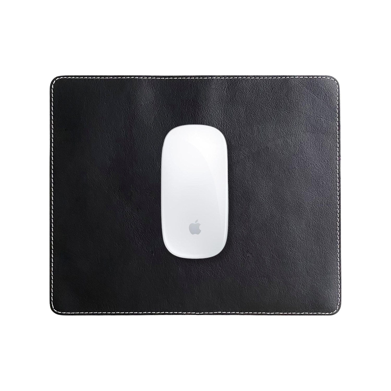 Navada Genuine Leather Luxury Mouse Pad with a smooth surface and suede bottom, elegantly designed for a stylish workspace.