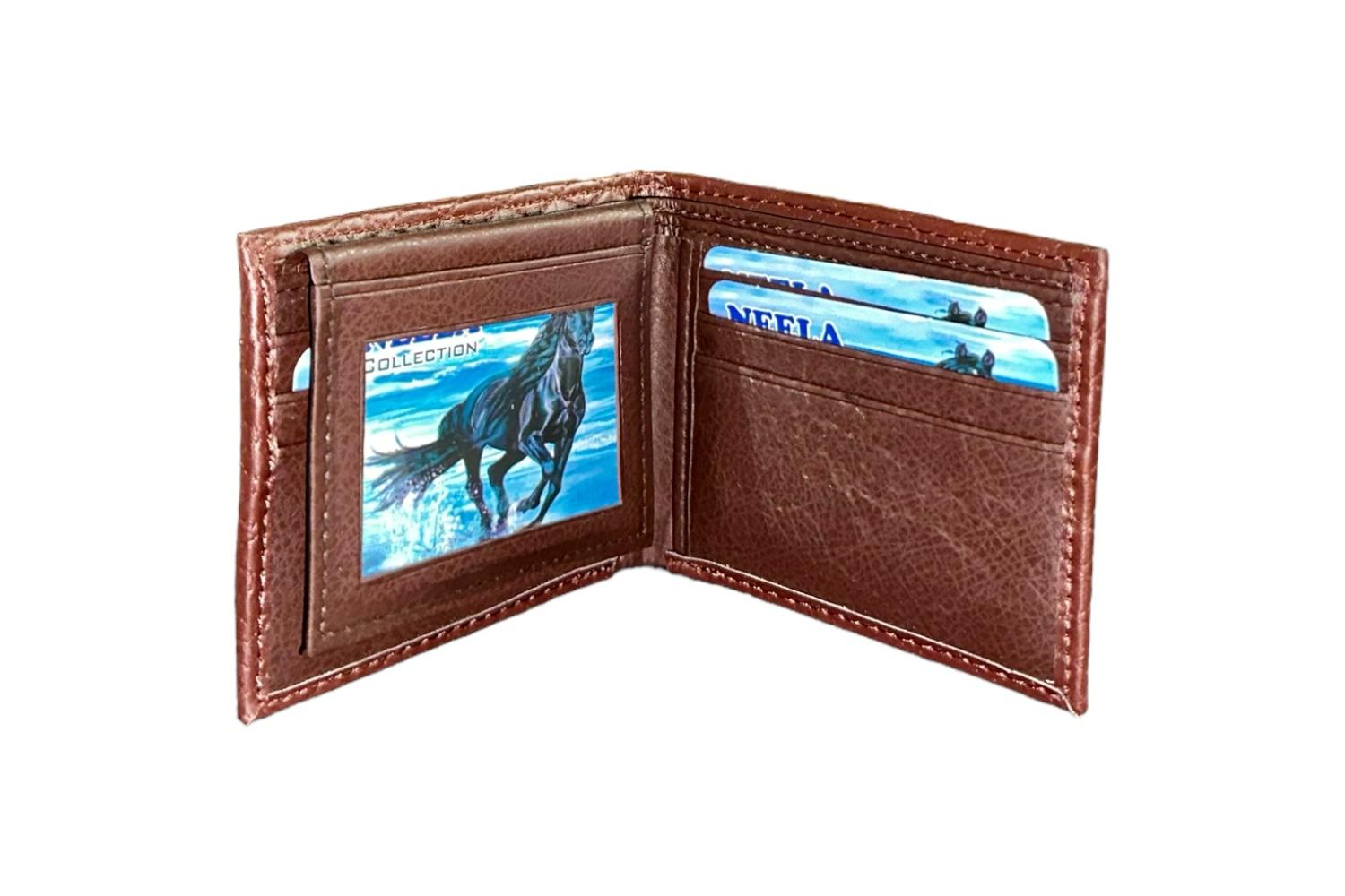 NEELA 2303 P men's wallet showcasing its sleek design and premium leather material.