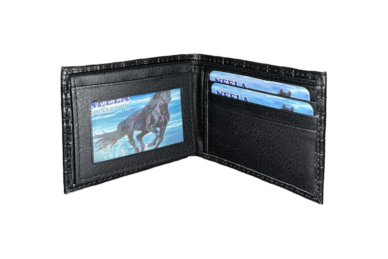 NEELA 2310 P men's wallet in stylish leather design, showcasing multiple card slots and a compact size.