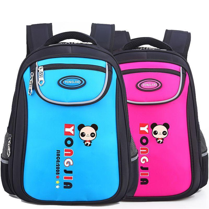 New Children's Shoulder Cartoon Schoolbag featuring a cute panda design, perfect for kids aged 6-12.