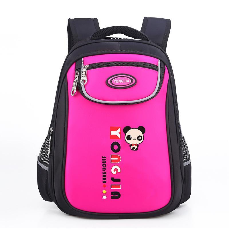 New Children's Shoulder Cartoon Schoolbag featuring a cute panda design, perfect for kids aged 6-12.