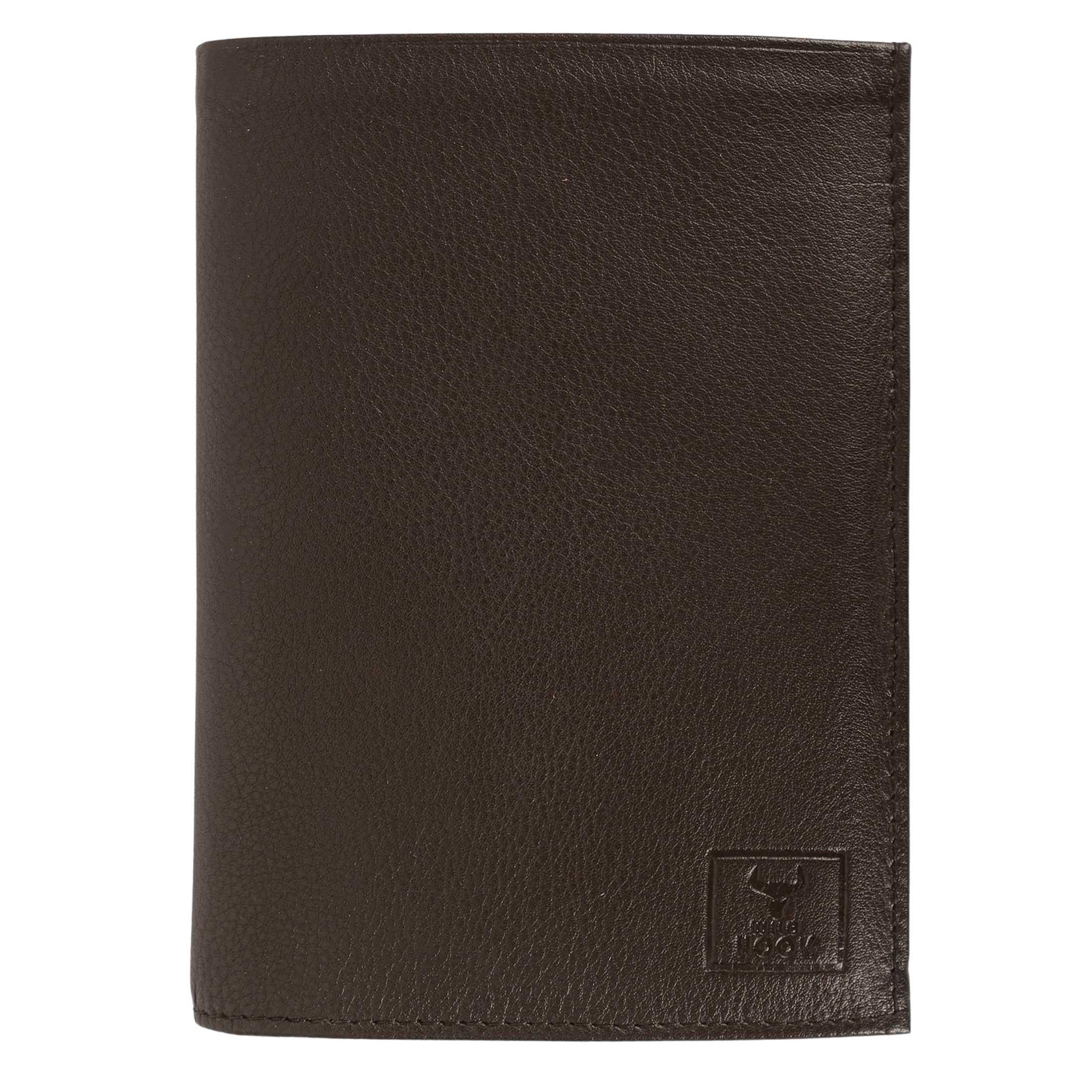 Notebook Men's Wallet in black and brown genuine leather with multiple compartments and RFID protection.