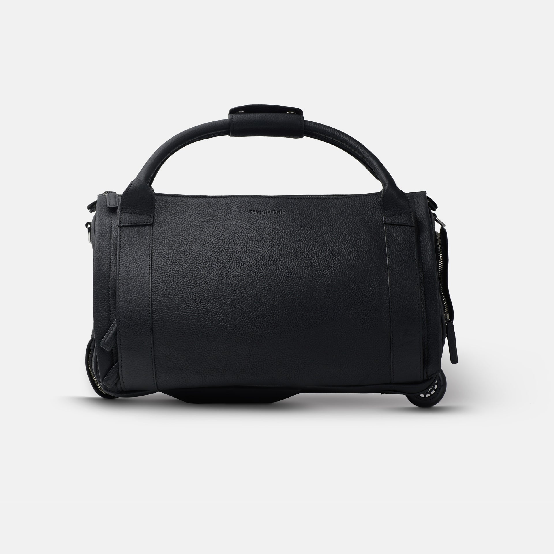 NOVA Small duffle bag featuring a minimalist design, rolling trolley convenience, and multiple storage pockets.