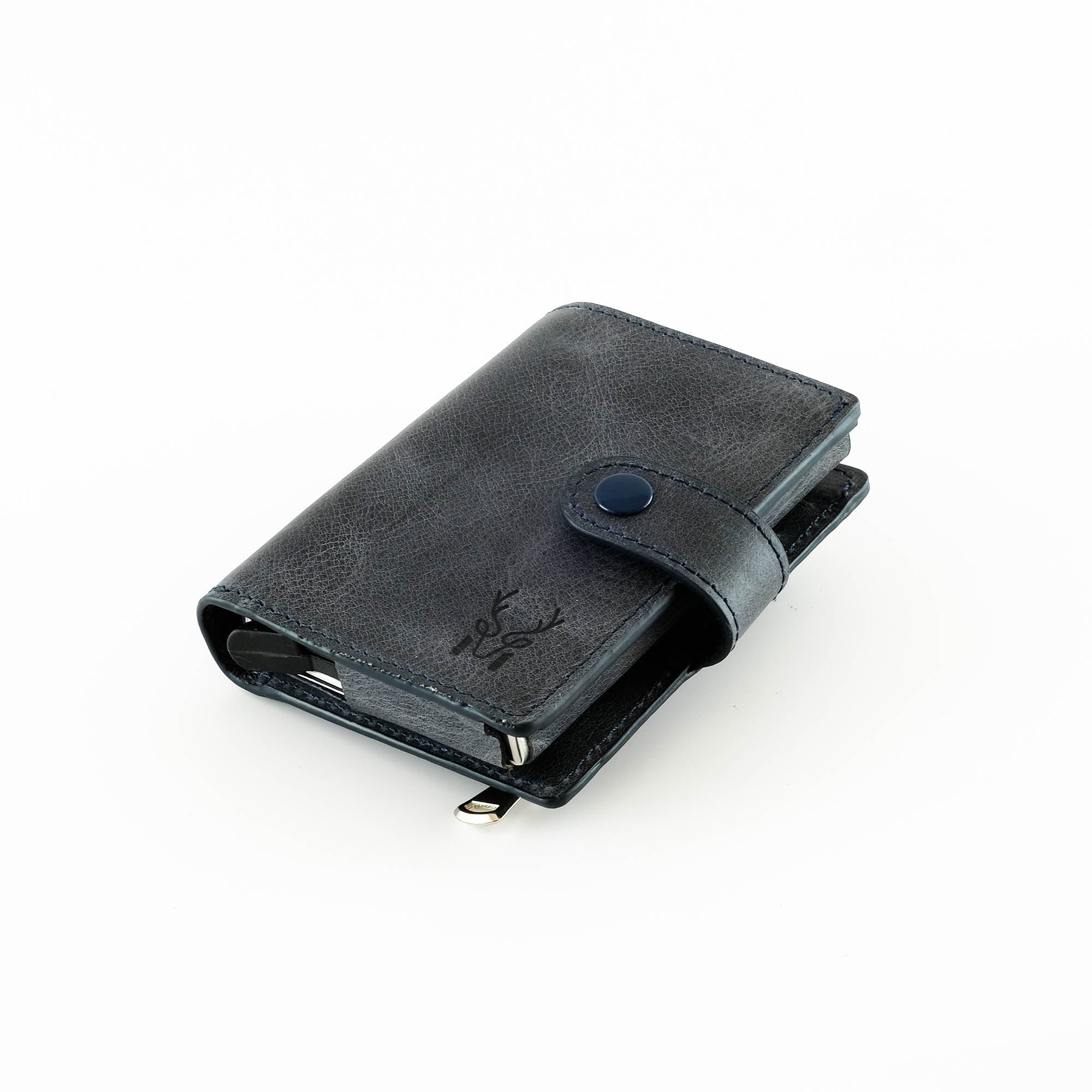 Orlando Genuine Leather Pop-Up RFID Premium Cardholder in various colors with zipper feature and aluminum mechanism.