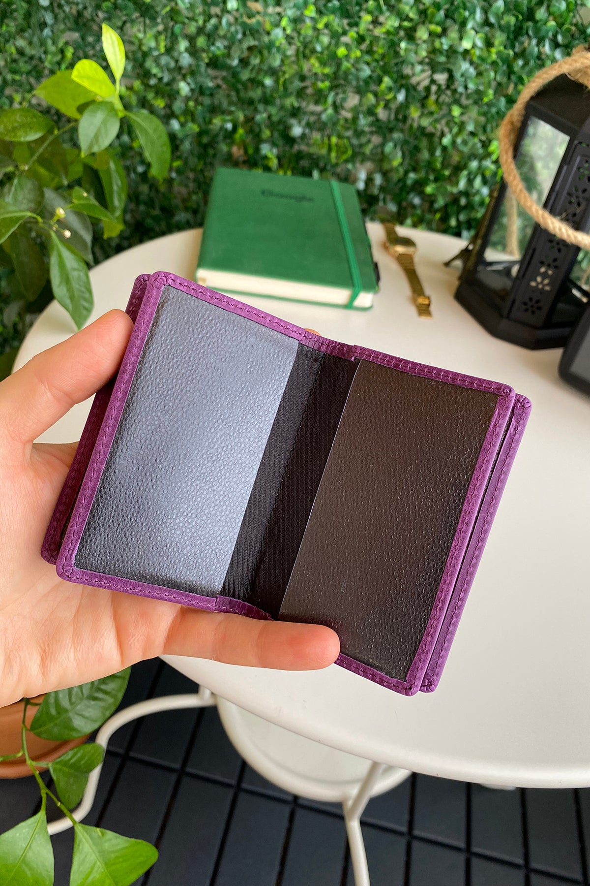 Orsa Genuine Leather Premium Credit Card Holder in various colors, showcasing its sleek design and card slots.