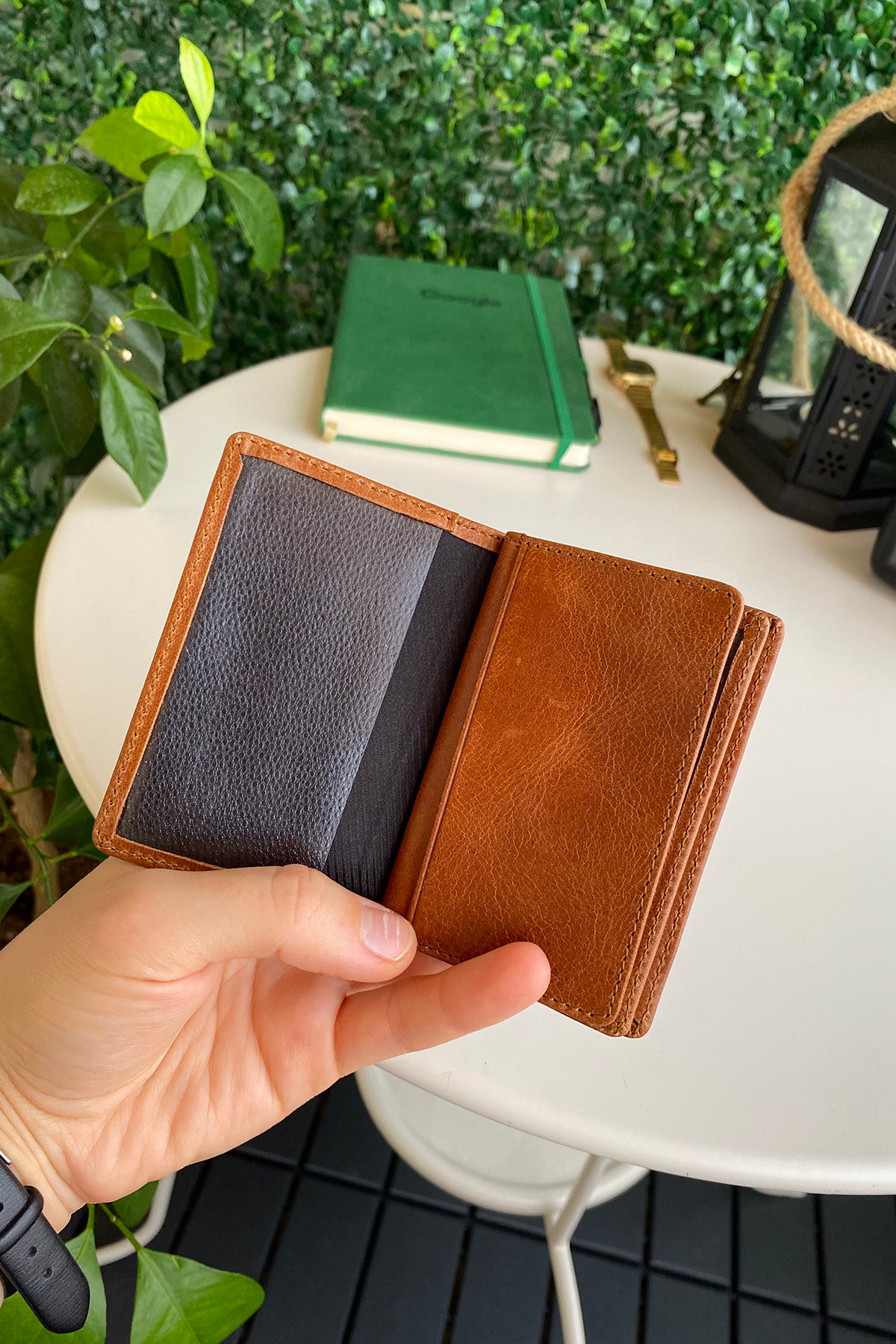 Orsa Genuine Leather Premium Credit Card Holder in various colors, showcasing its sleek design and card slots.