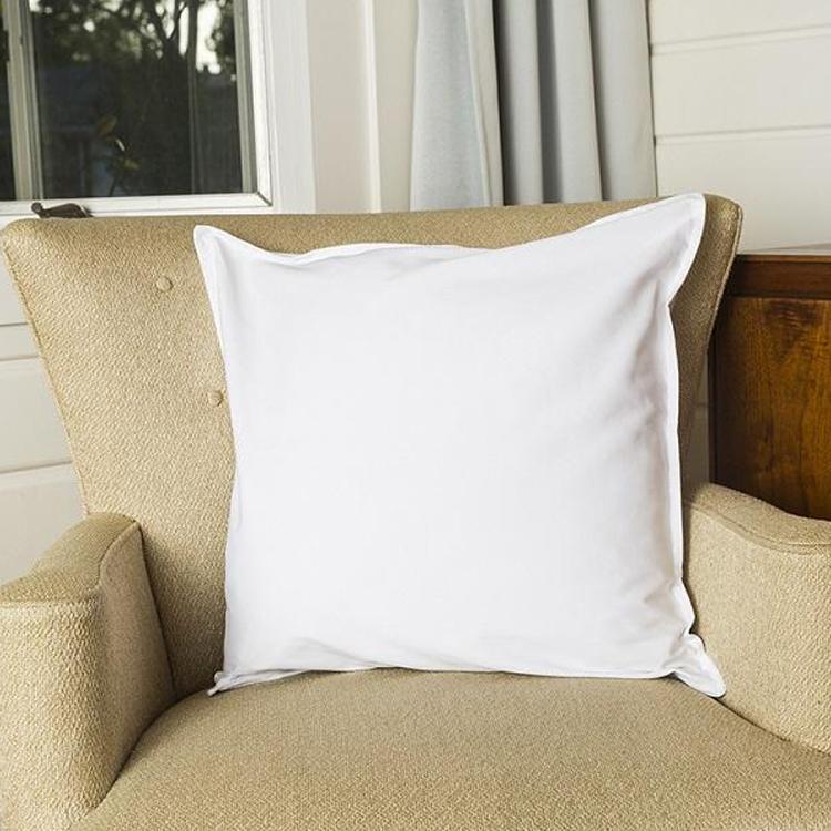 High-quality canvas pillow cover with zippered closure, customizable with monogramming.