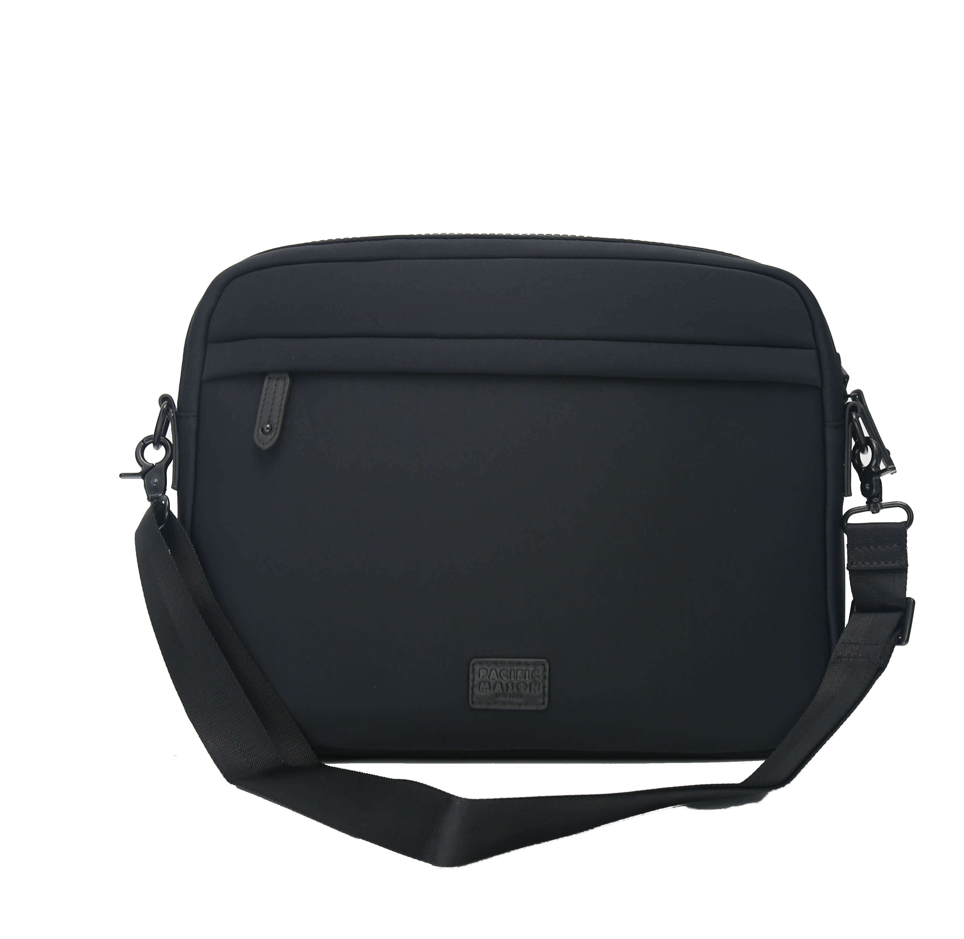 Porta Neoprene ELITE Laptop Organizer in black, featuring padded sleeve and zippered pockets.