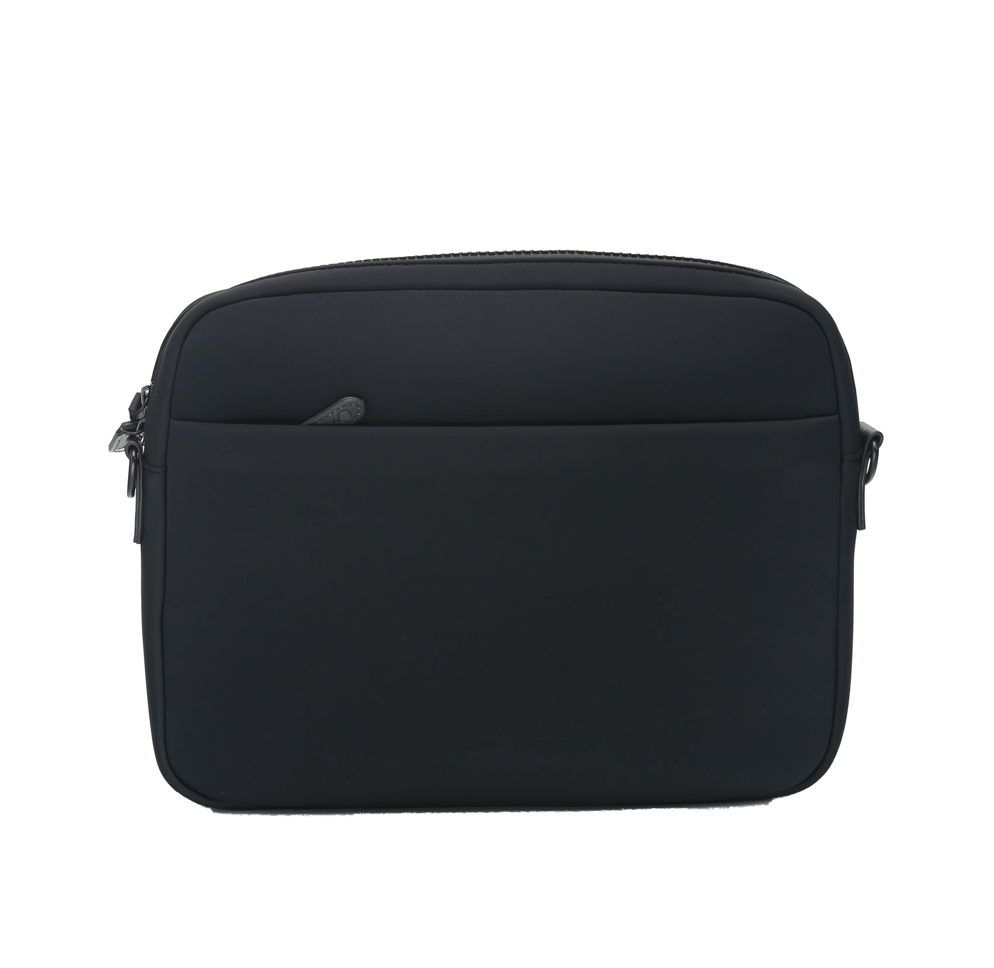 Porta Neoprene ELITE Laptop Organizer in black, featuring padded sleeve and zippered pockets.