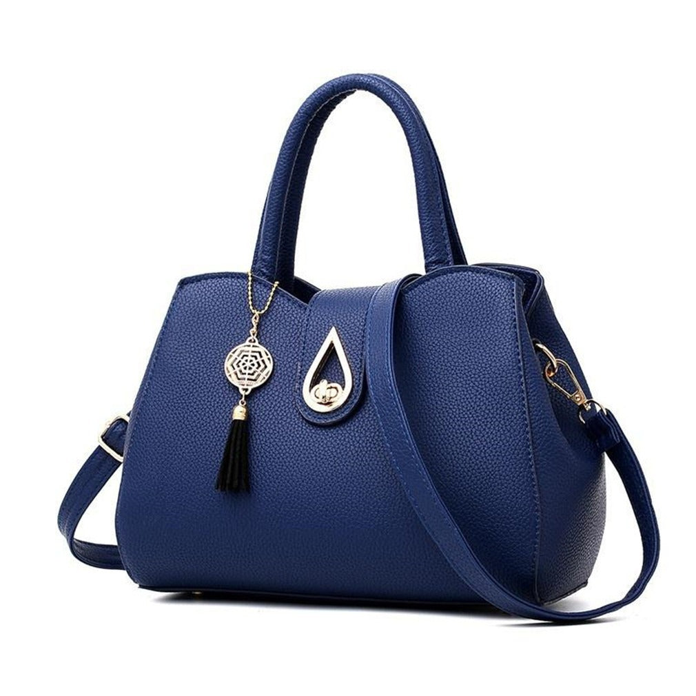 A stylish Portable Fashion Casual Shoulder Bag for Women made of PU fabric, featuring a horizontal square shape and a soft strap for comfortable carrying.