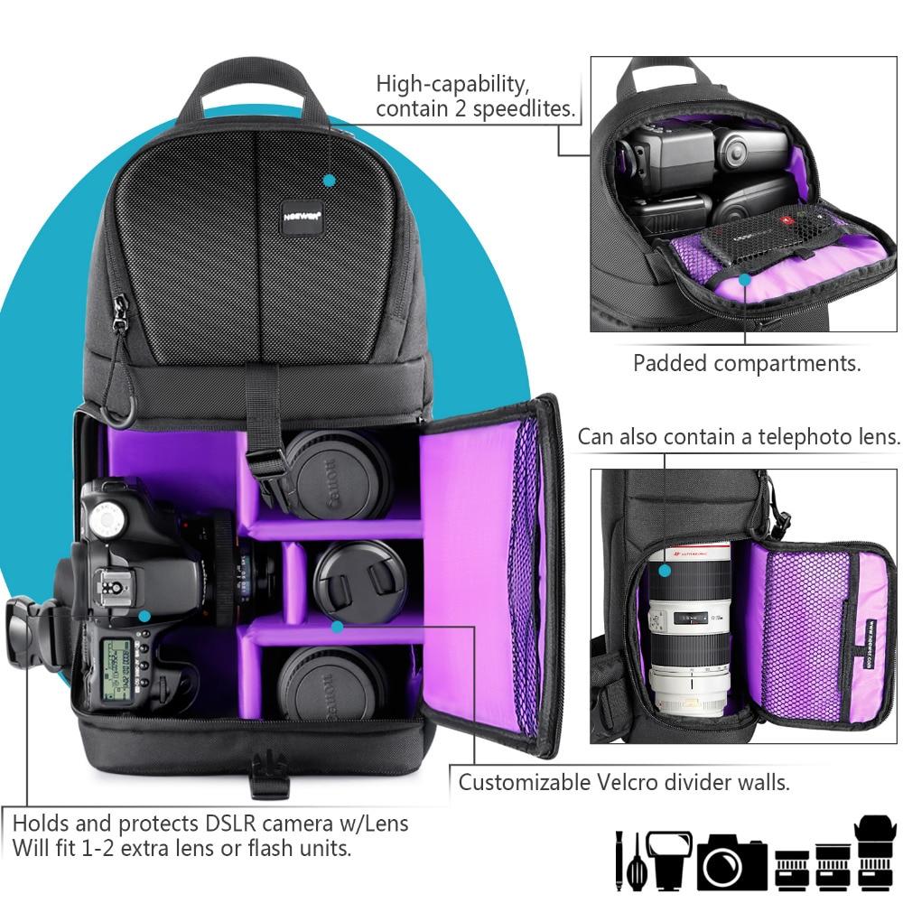 Professional Sling Camera Storage Bag in black, showcasing its durable and waterproof design, perfect for DSLR equipment.