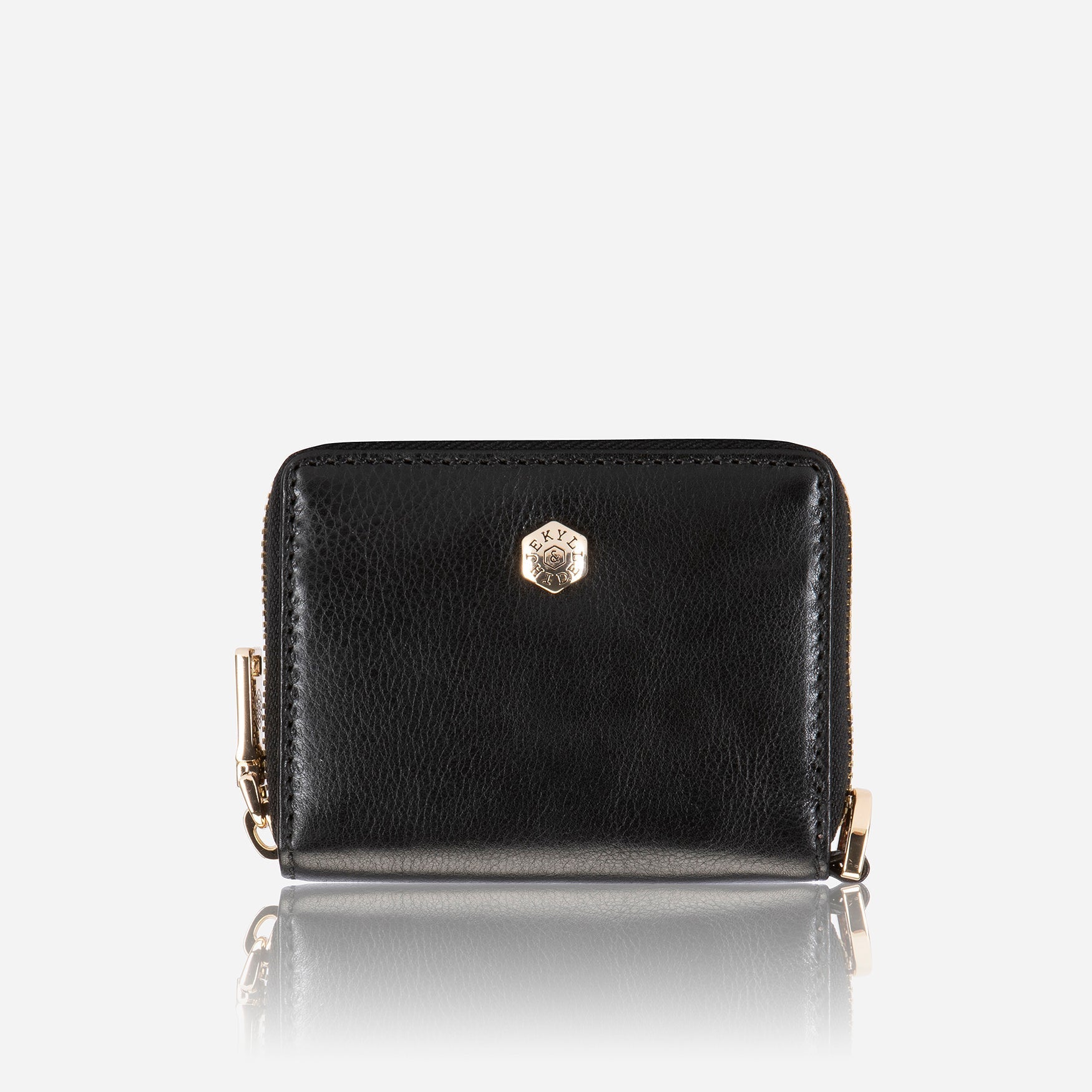 Elegant black multi-card purse with stylish design and multiple slots for cards.