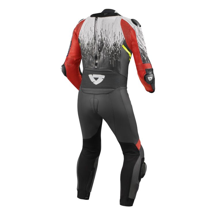 REV'IT! Quantum 2 Race Suit showcasing its sleek design, premium leather material, and advanced protective features.