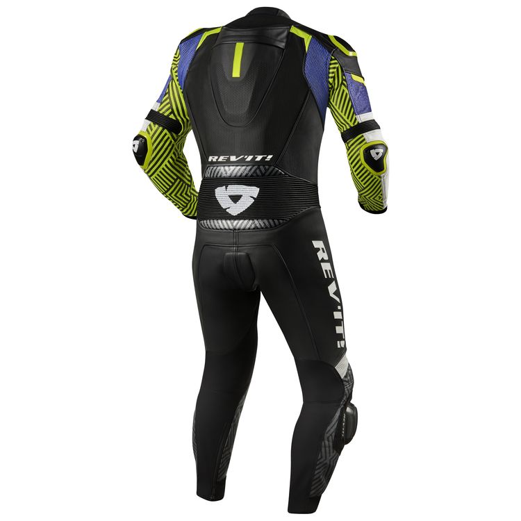 REV'IT! Triton Race Suit showcasing high-quality cowhide and ergonomic design features.