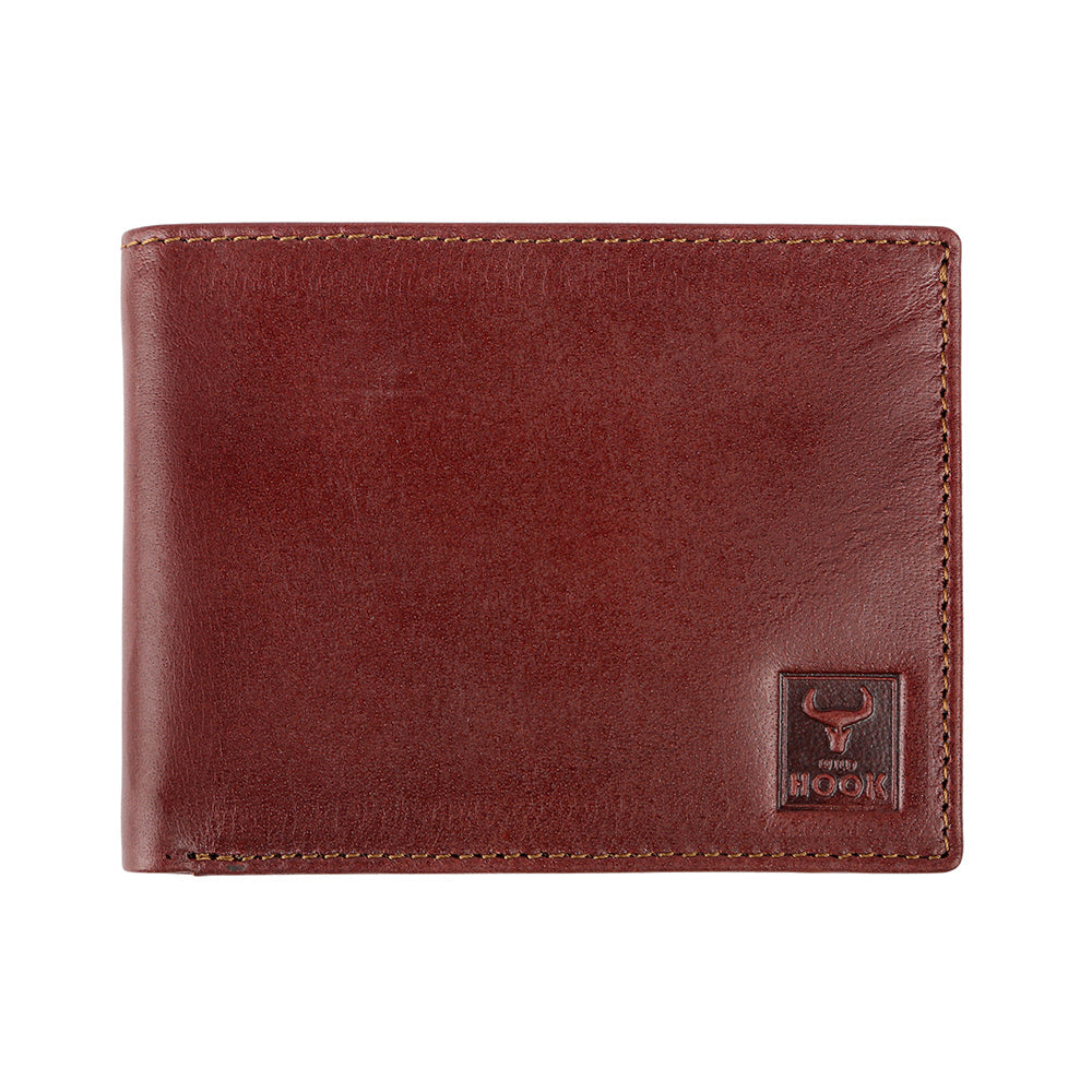 Royal Wallet made from natural genuine leather, showcasing its slim design and multiple compartments for cards and cash.