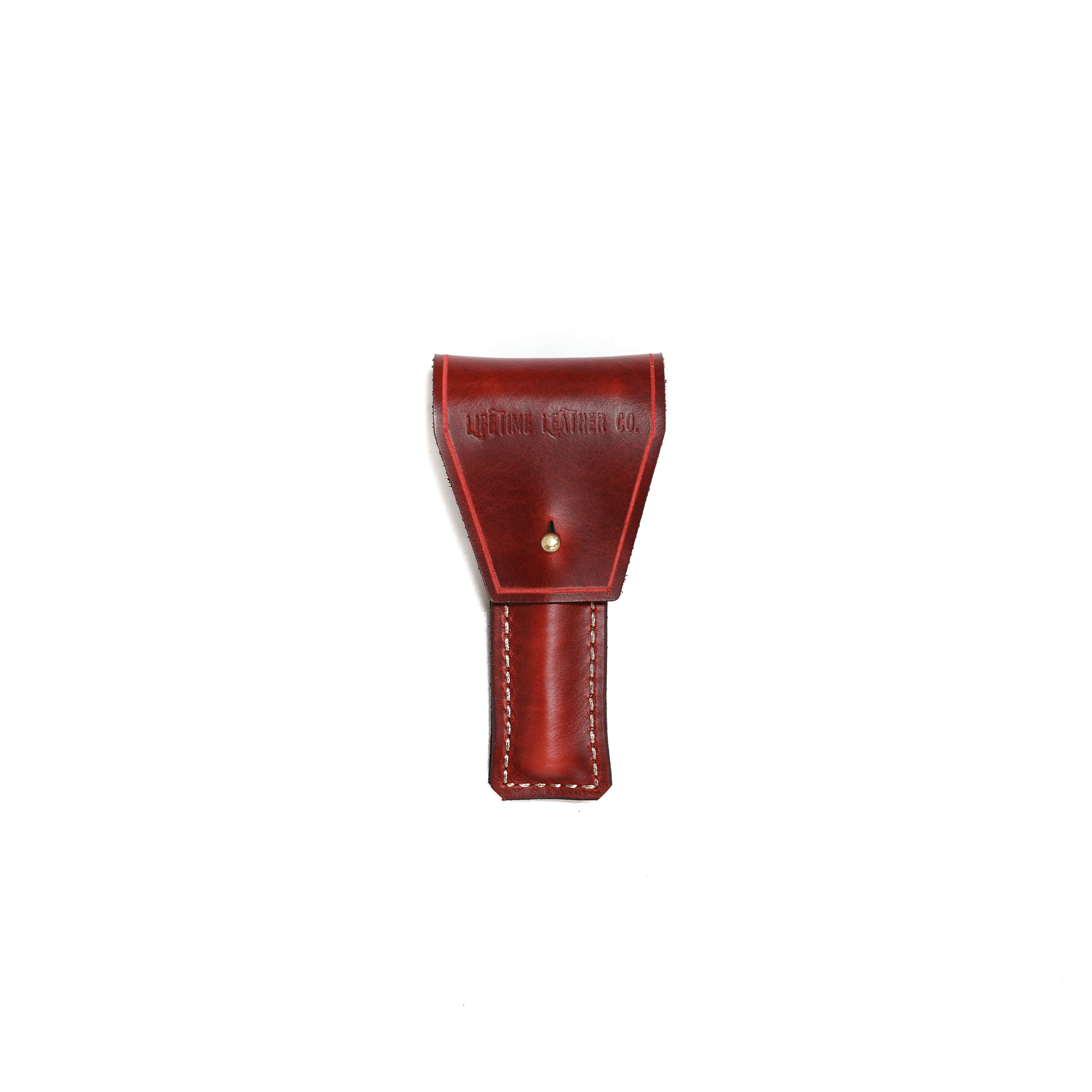 Handcrafted Safety Razor Holder made from full grain leather, designed for double edge razors with personalized options.