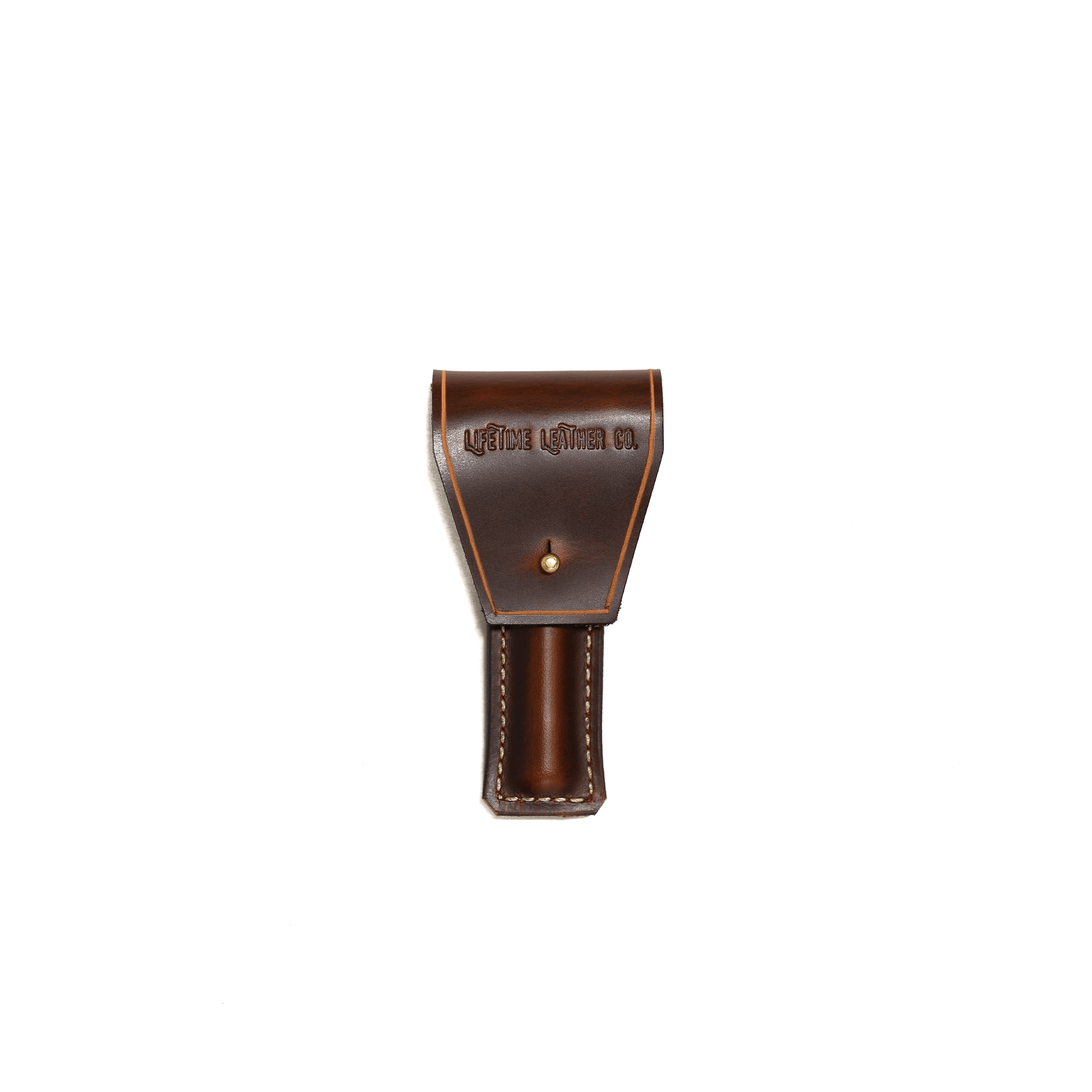 Handcrafted Safety Razor Holder made from full grain leather, designed for double edge razors with personalized options.