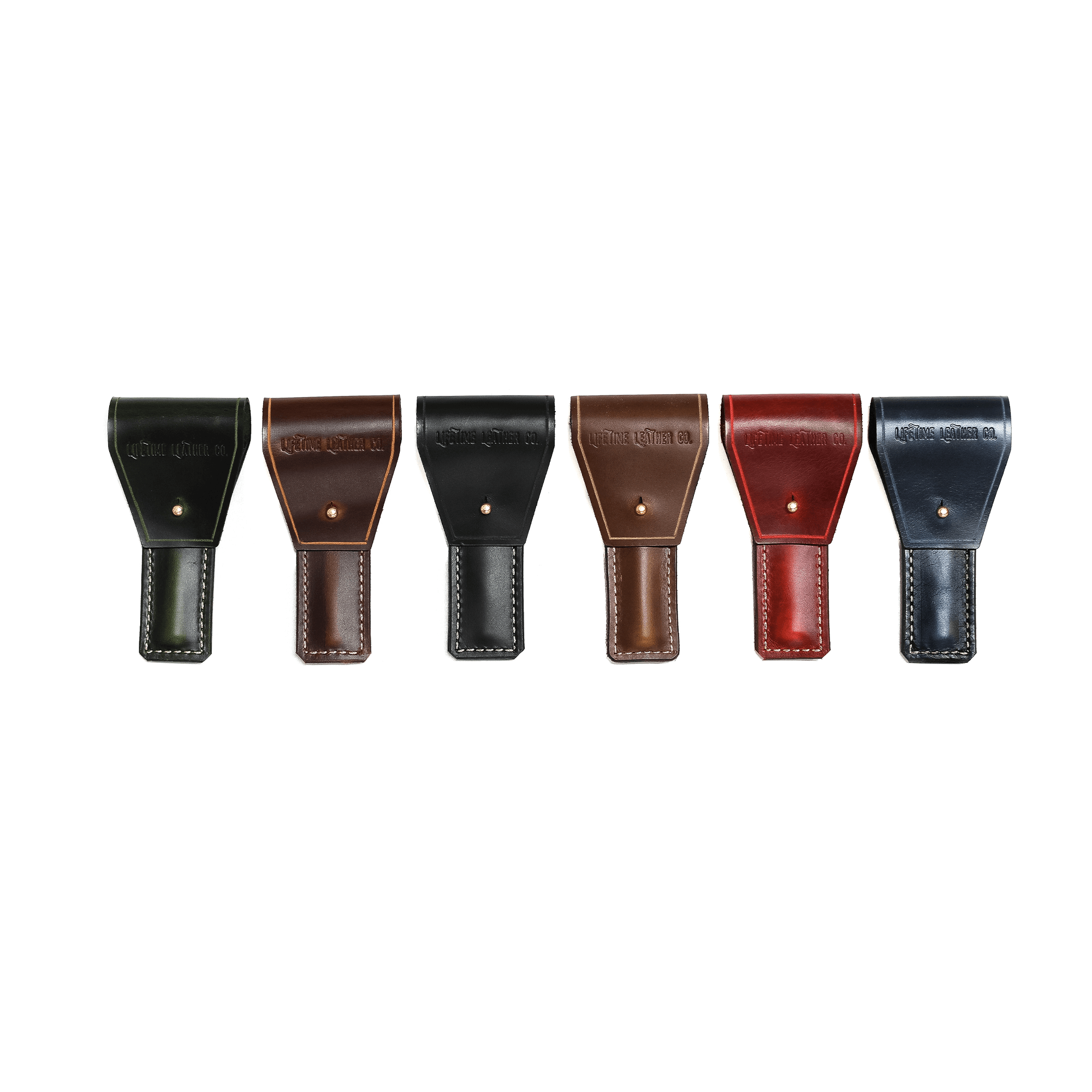 Handcrafted Safety Razor Holder made from full grain leather, designed for double edge razors with personalized options.