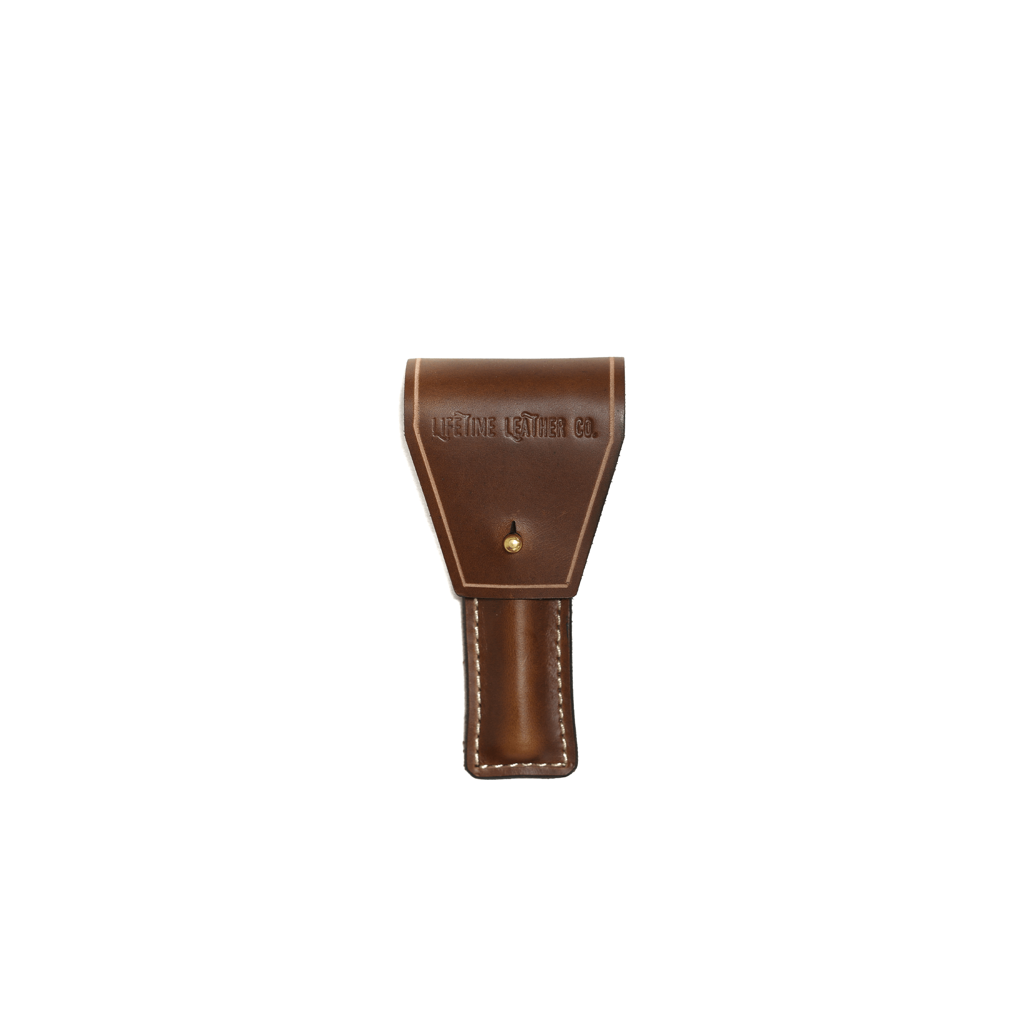 Handcrafted Safety Razor Holder made from full grain leather, designed for double edge razors with personalized options.