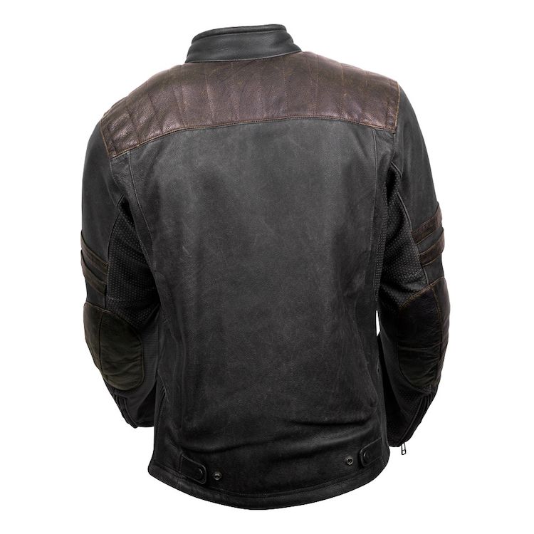 Scorpion EXO 1909 Leather Jacket showcasing soft distressed leather, Sas-Tec armor, and stylish design elements.