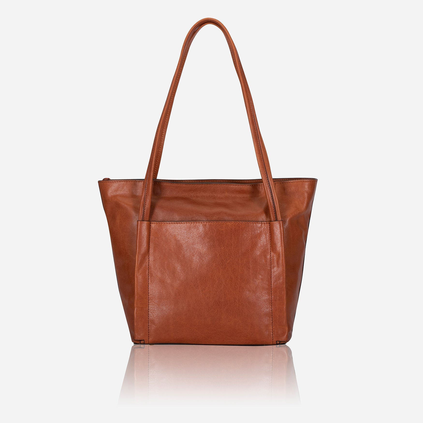 Stylish tan shopper tote bag with spacious interior and comfortable handles, perfect for everyday use.