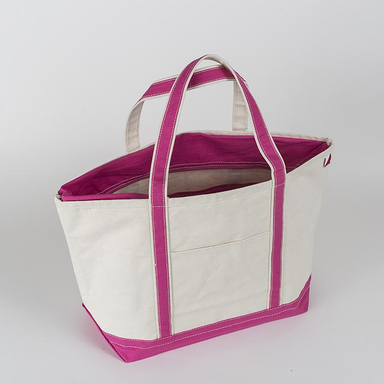 ShoreBags Classic Tote Large featuring reinforced handles and zippered top, ideal for beach and grocery use.