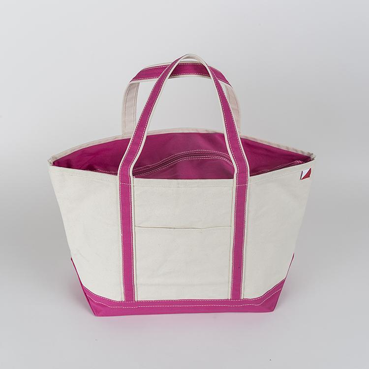 ShoreBags Classic Tote Large featuring reinforced handles and zippered top, ideal for beach and grocery use.