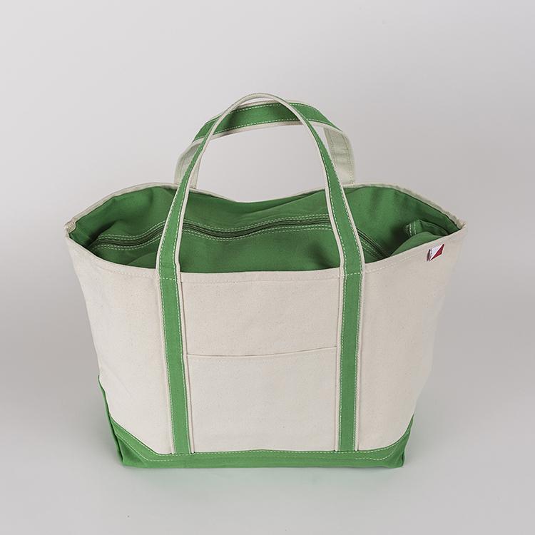 ShoreBags Classic Tote Large featuring reinforced handles and zippered top, ideal for beach and grocery use.