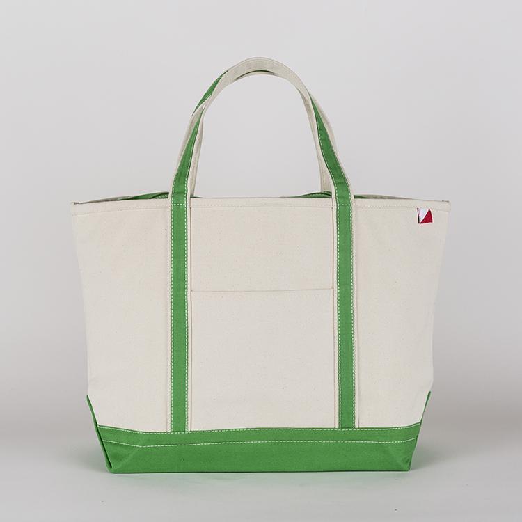 ShoreBags Classic Tote Large featuring reinforced handles and zippered top, ideal for beach and grocery use.