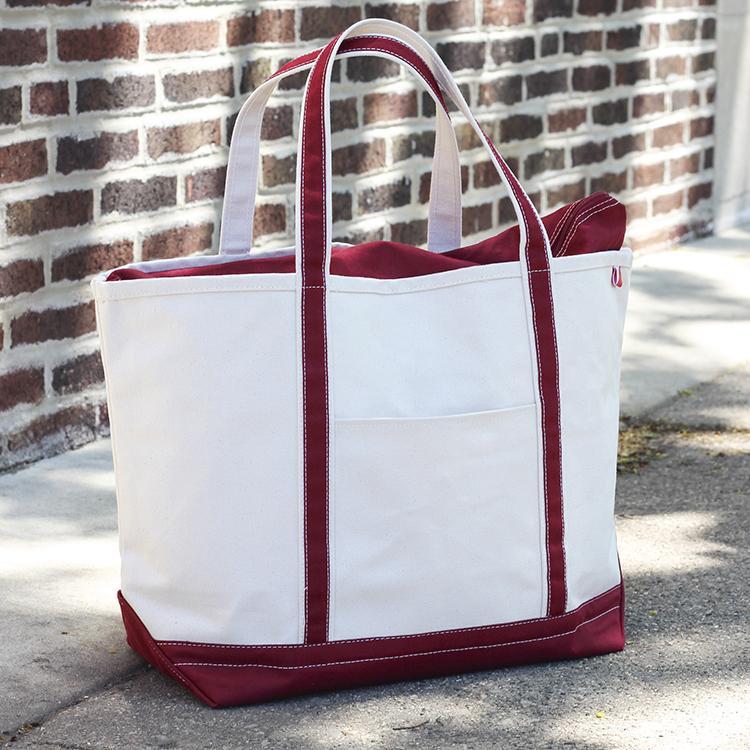 ShoreBags Classic Tote Large featuring reinforced handles and zippered top, ideal for beach and grocery use.