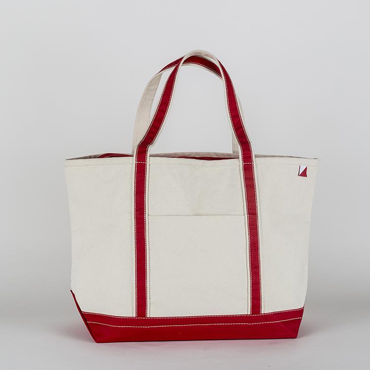 ShoreBags Classic Tote Large featuring reinforced handles and zippered top, ideal for beach and grocery use.