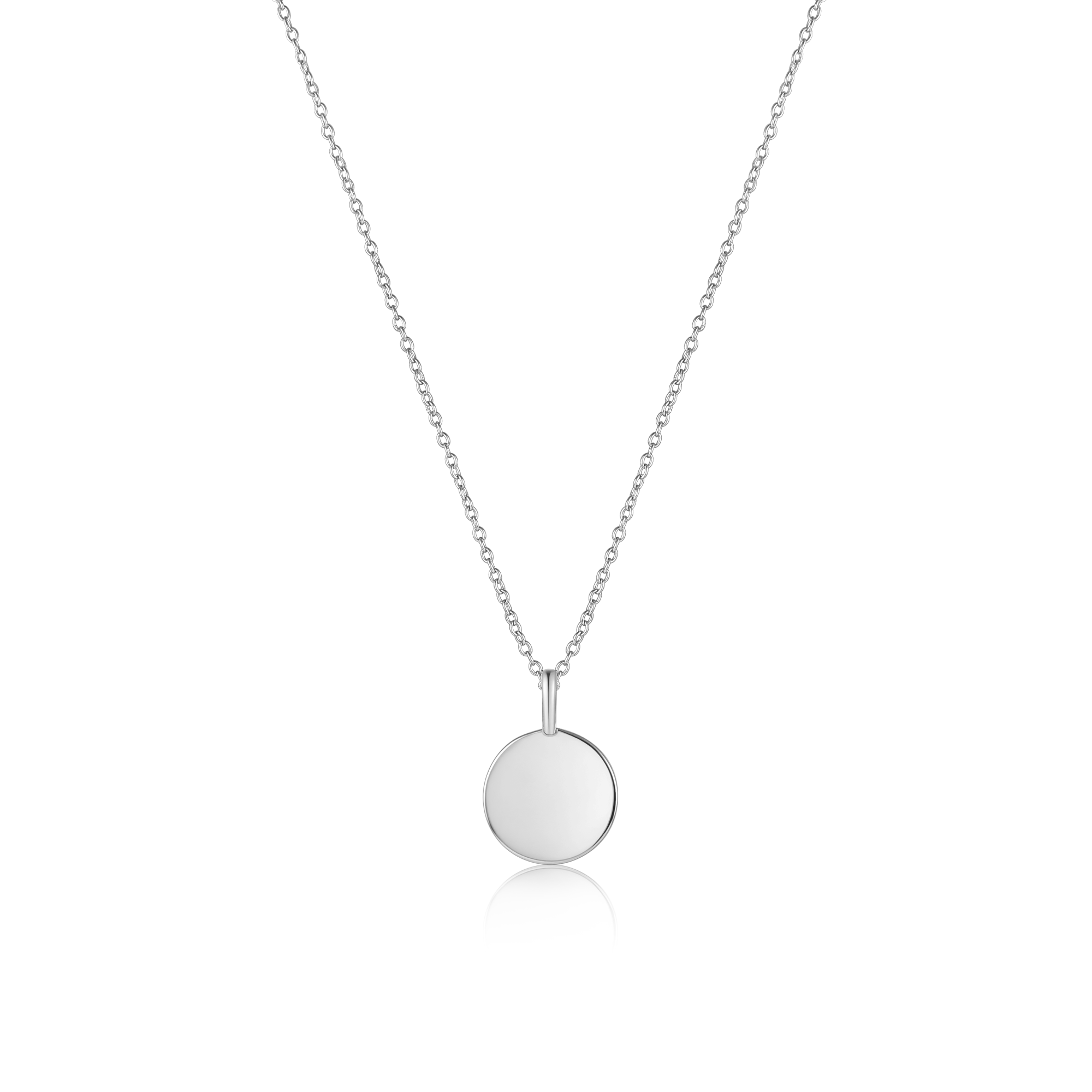 A stunning Silver Elegance Pendant Necklace featuring a personalized pendant and adjustable chain, perfect for any occasion.