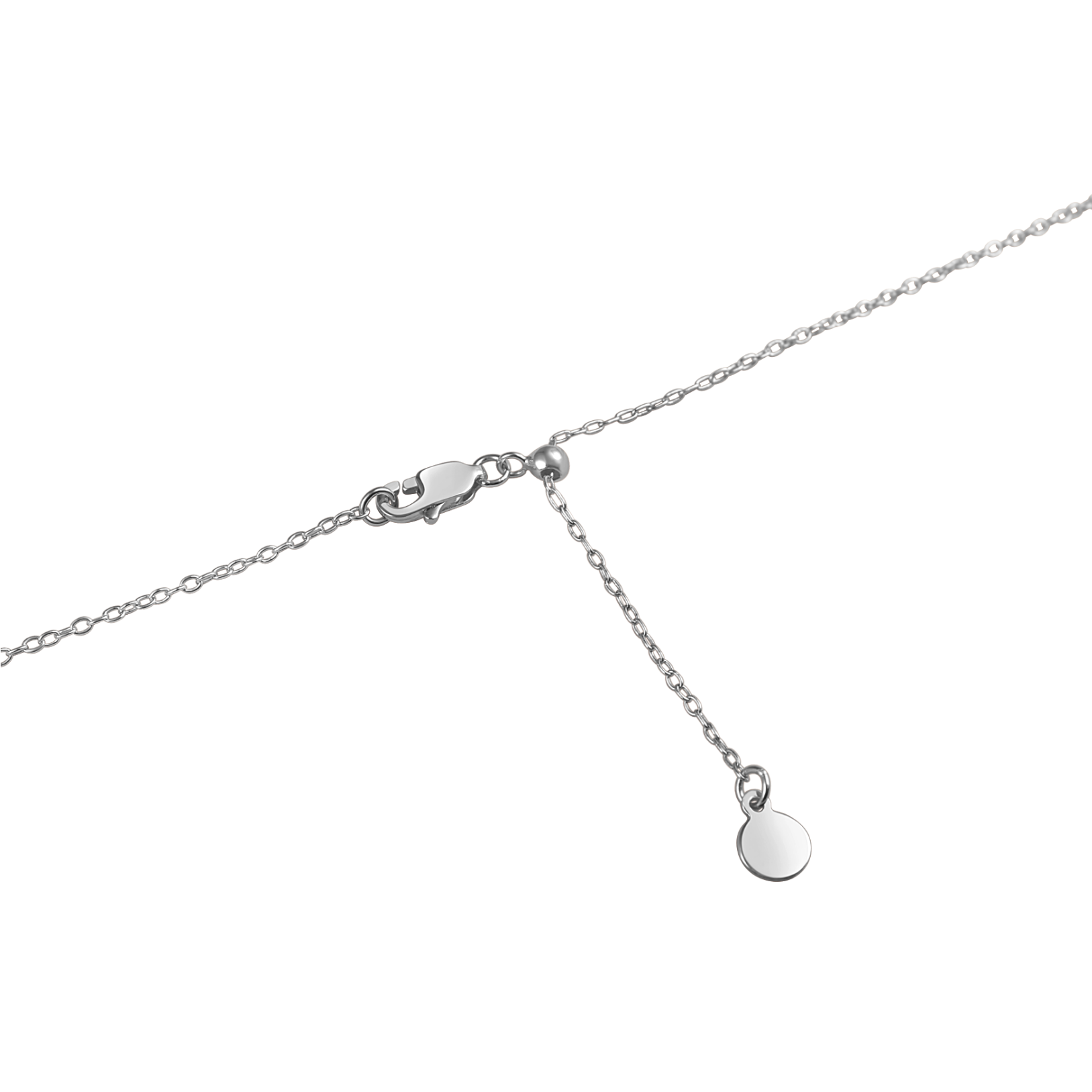 A stunning Silver Elegance Pendant Necklace featuring a personalized pendant and adjustable chain, perfect for any occasion.