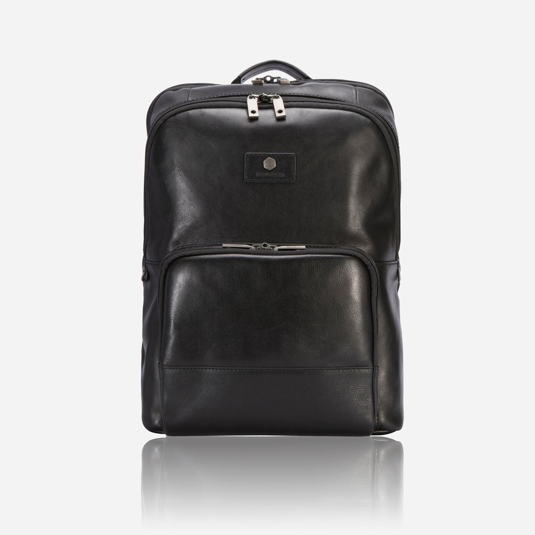 Single Compartment Backpack in black, featuring a spacious main compartment and padded shoulder straps for comfort.