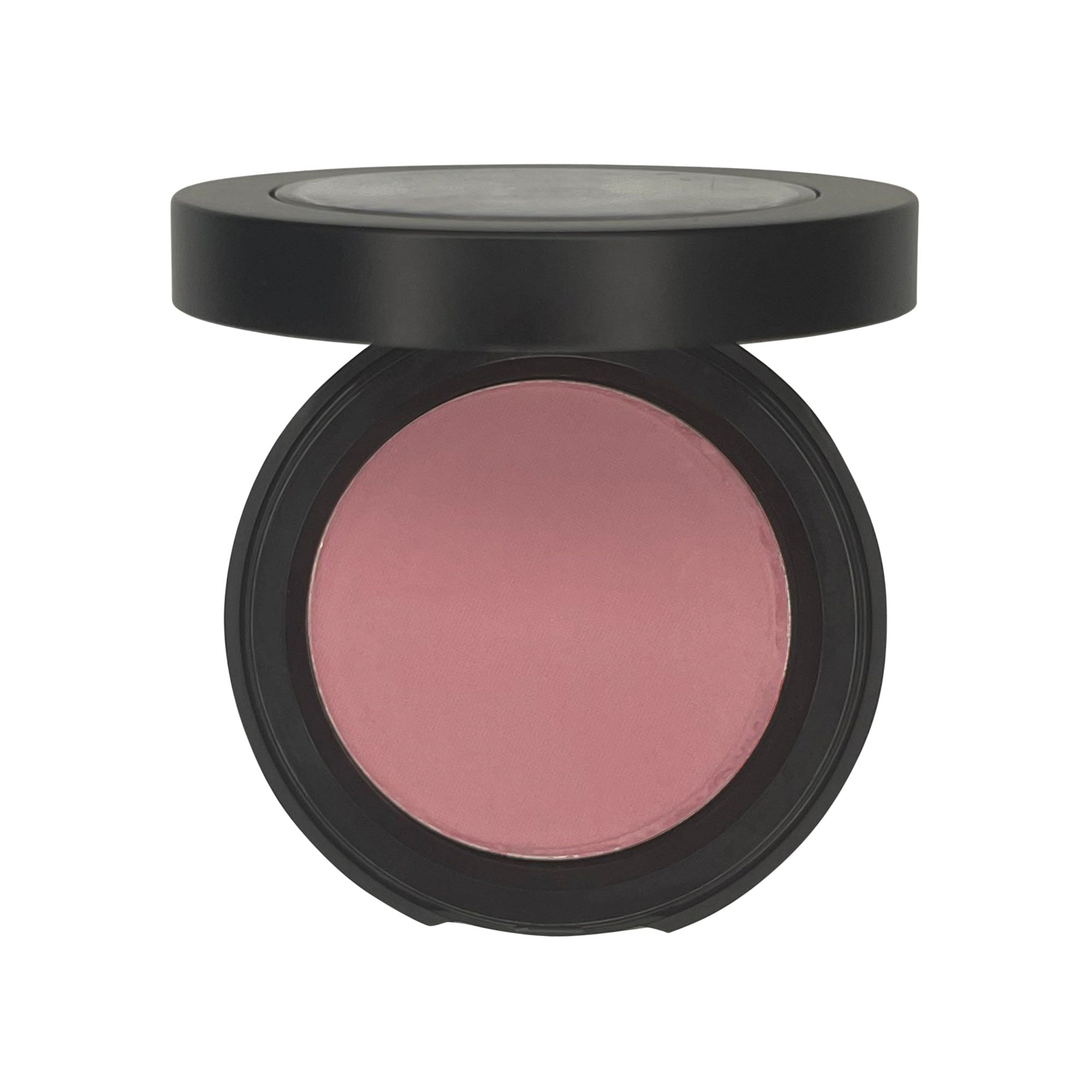 Single Pan Blush in Magnolia, a talc-free pressed powder with a silky texture, perfect for achieving a natural flush on cheeks.