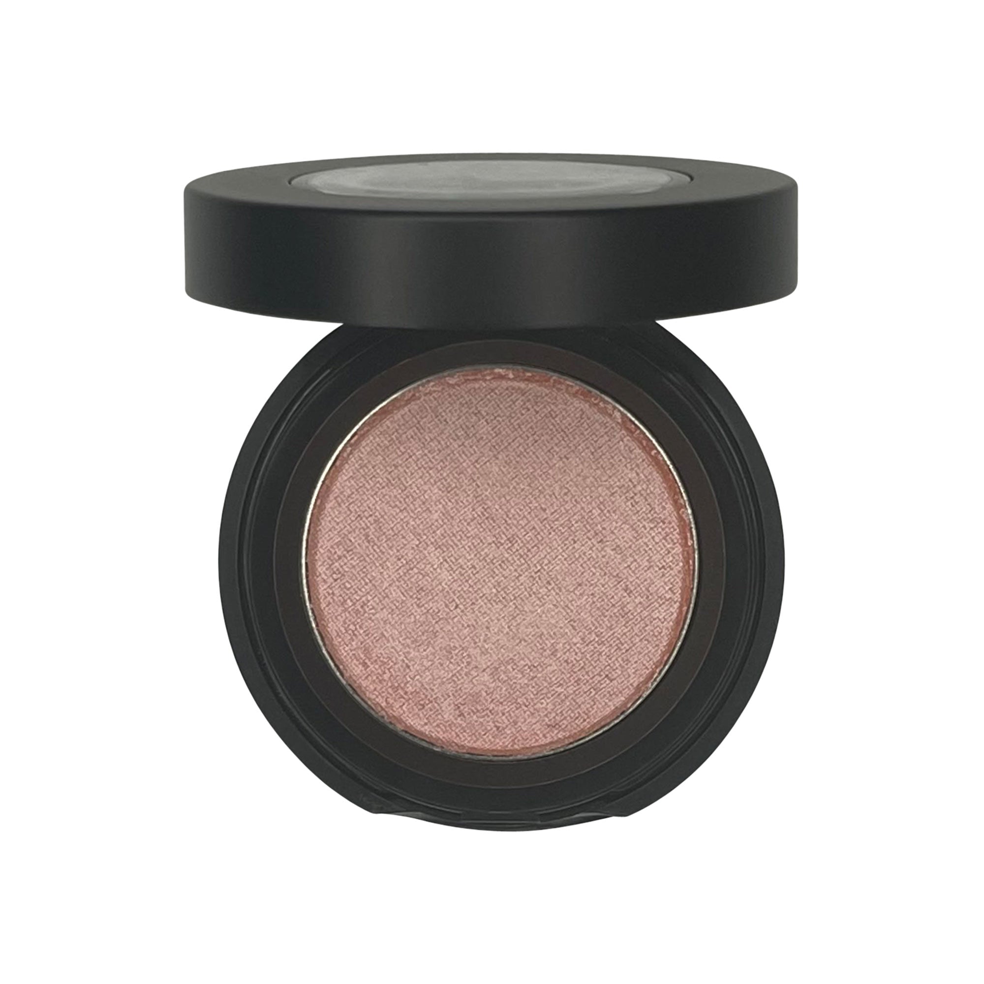 Single Pan Eyeshadow in Blossom shade, showcasing a vibrant pink hue in a sleek compact, perfect for blending and building color intensity.