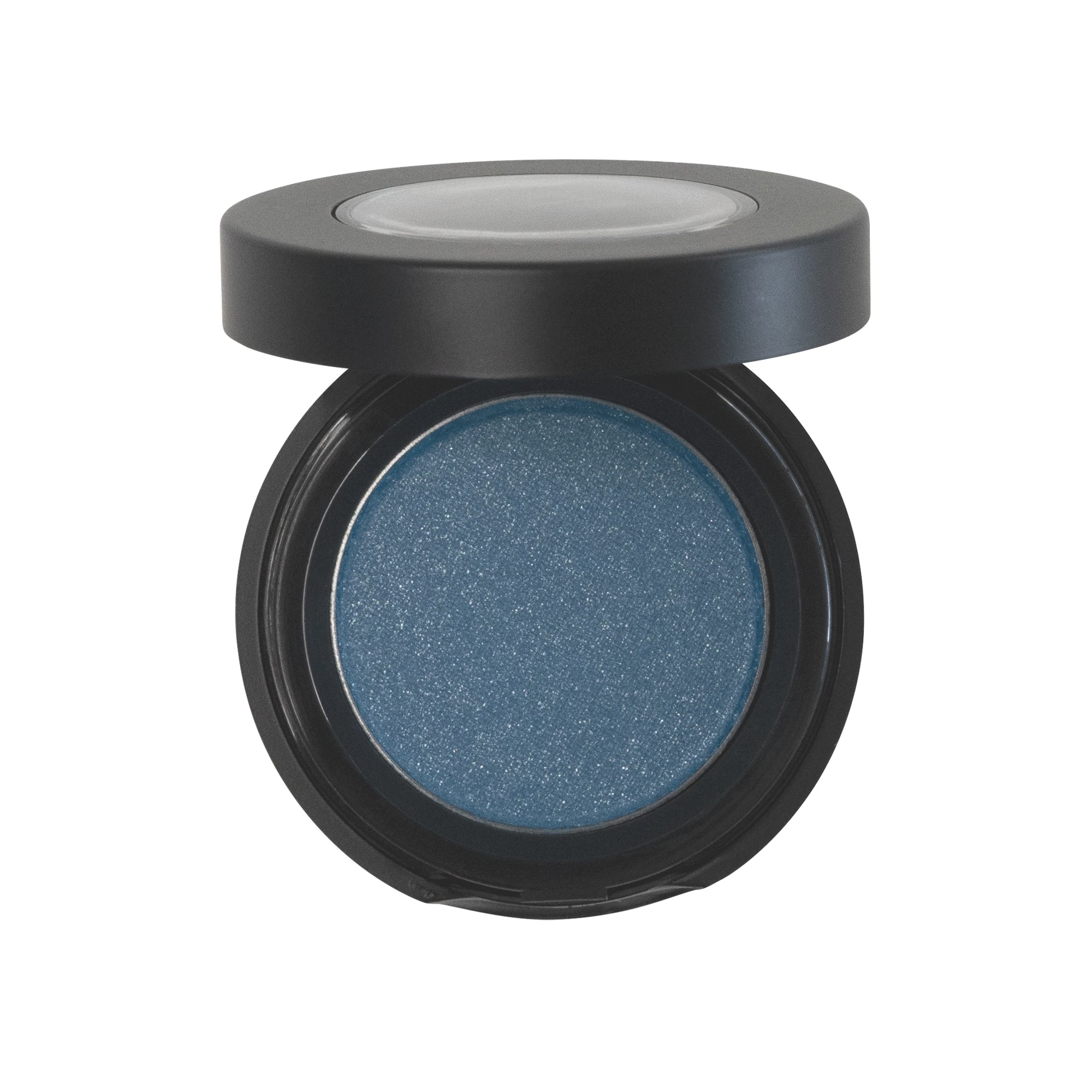 Single Pan Eyeshadow in Robin Egg color, showcasing a vibrant blue shade in a compact pan, perfect for creating stunning eye looks.