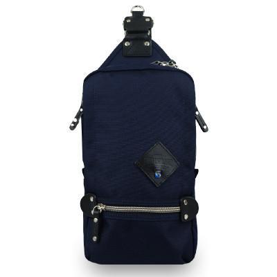 A stylish SLING PACK made from CORDURA® EcoMade Polyester, featuring multiple pockets and an adjustable strap, available in various colors.