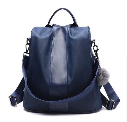 Soft leather female retro backpack with large capacity, featuring a square shape and single strap design, ideal for daily use.