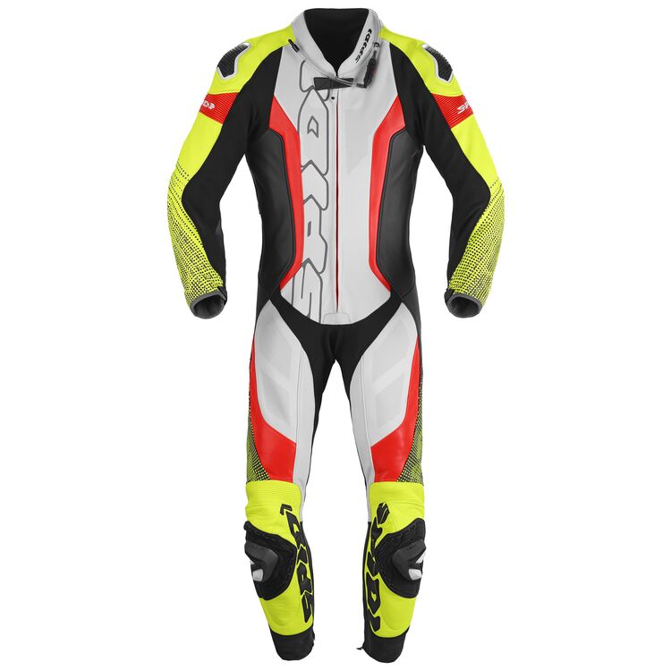 Spidi Supersonic Pro Perforated Race Suit showcasing premium Italian cowhide and advanced protective features.