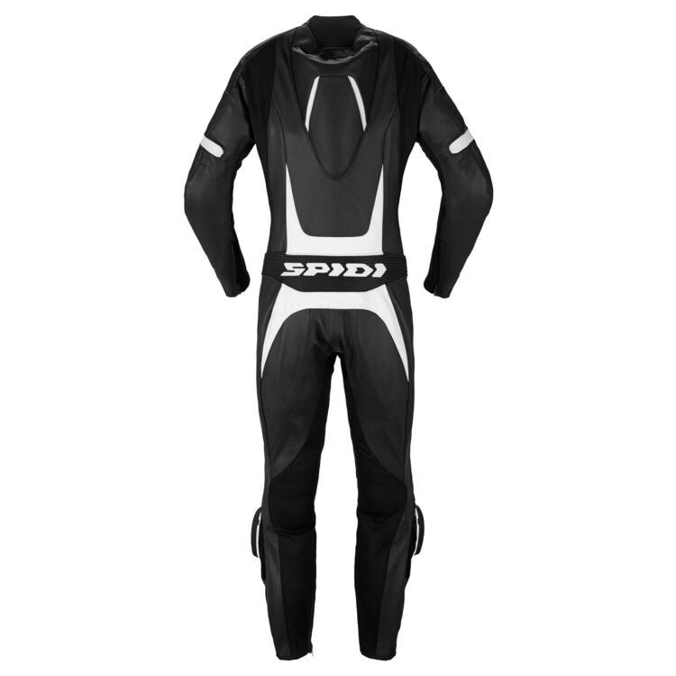 Spidi Track Perforated Pro Women's Race Suit showcasing its sleek design and protective features, made from high-quality cowhide leather.