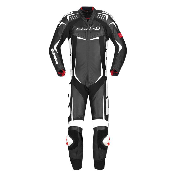 Spidi Track Wind Pro Race Suit showcasing premium cowhide leather and advanced protective features.