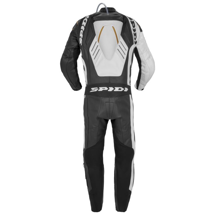 Spidi Track Wind Pro Race Suit made of premium cowhide leather with advanced protective features and a sleek design.